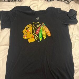 Black hawks shirt